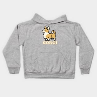 Perfectly Pixel Art Corgi Puppy Dog for Corgi Lovers Kids Hoodie